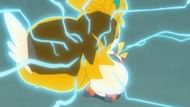 Pawmot using Double Shock in the anime (Image via TPC)